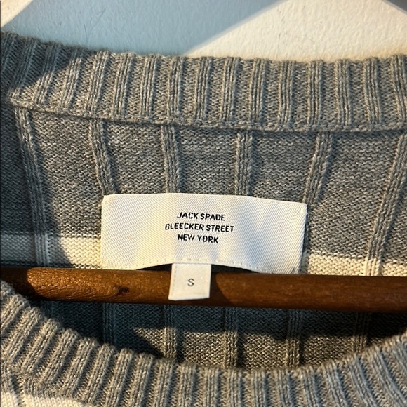 Men's Jack Spade Gray Striped Sweater - Picture 2 of 5